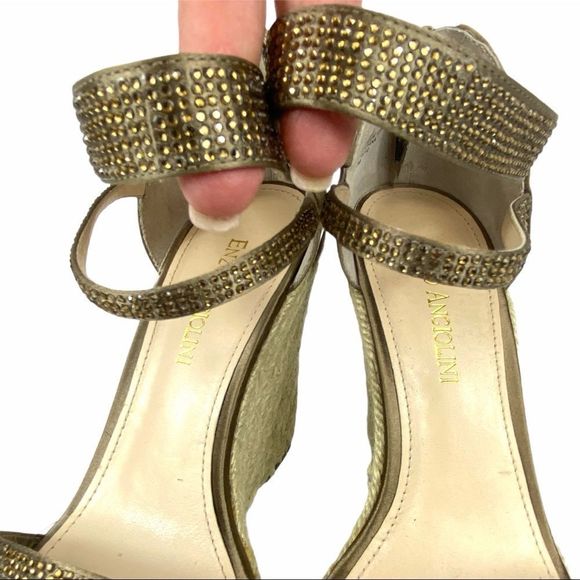 Enzo Angiolini Wedge Sandals Bronze - Picture 8 of 16